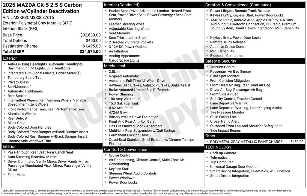 Used 2025 MAZDA CX-5 Carbon Edition AWD/4WD image 11