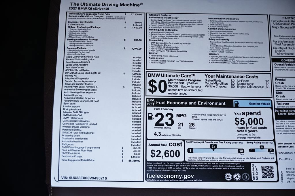 New 2027 BMW X6 xDrive40i AWD/4WD image 25