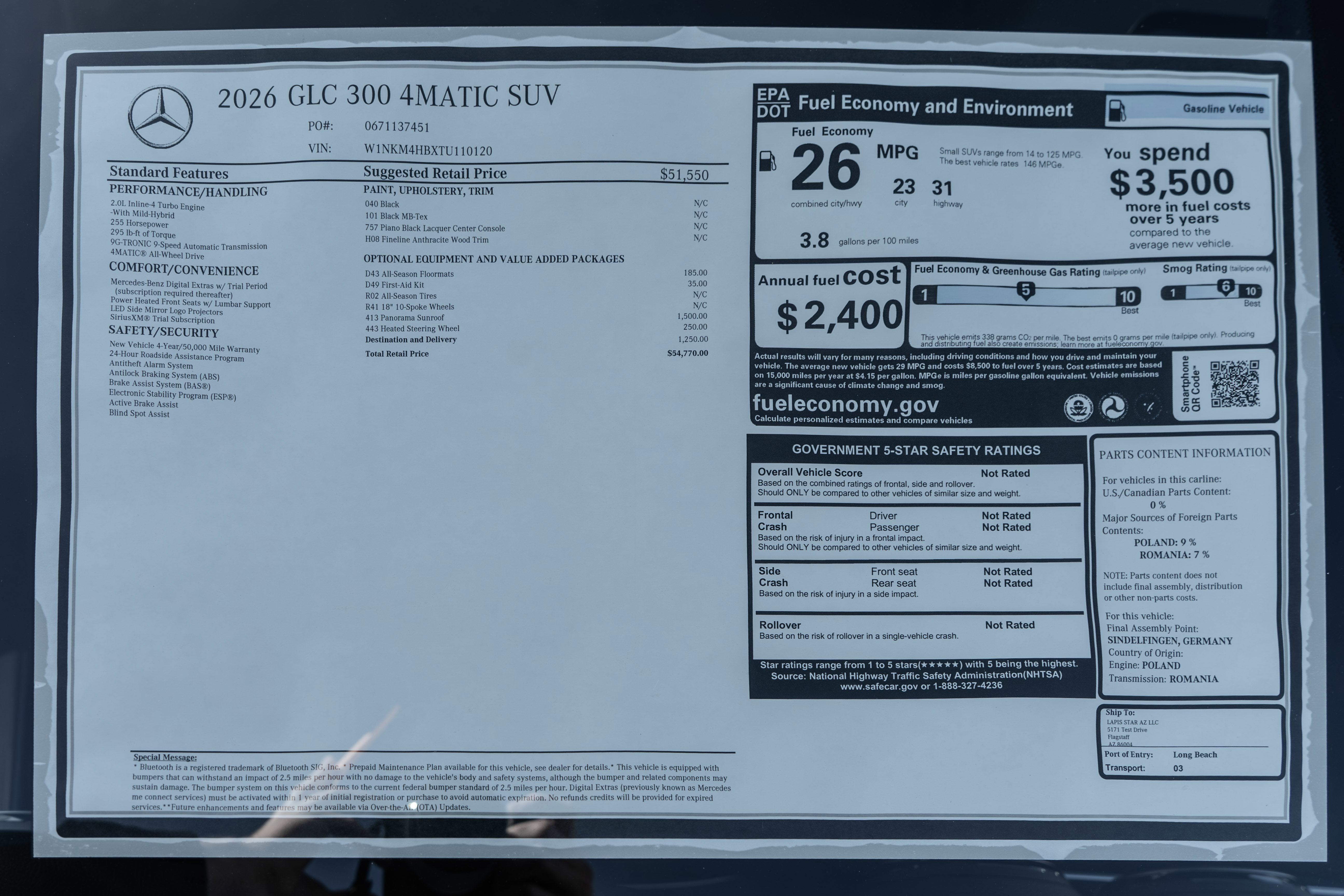 New 2026 Mercedes-Benz GLC 300 4MATIC image 36
