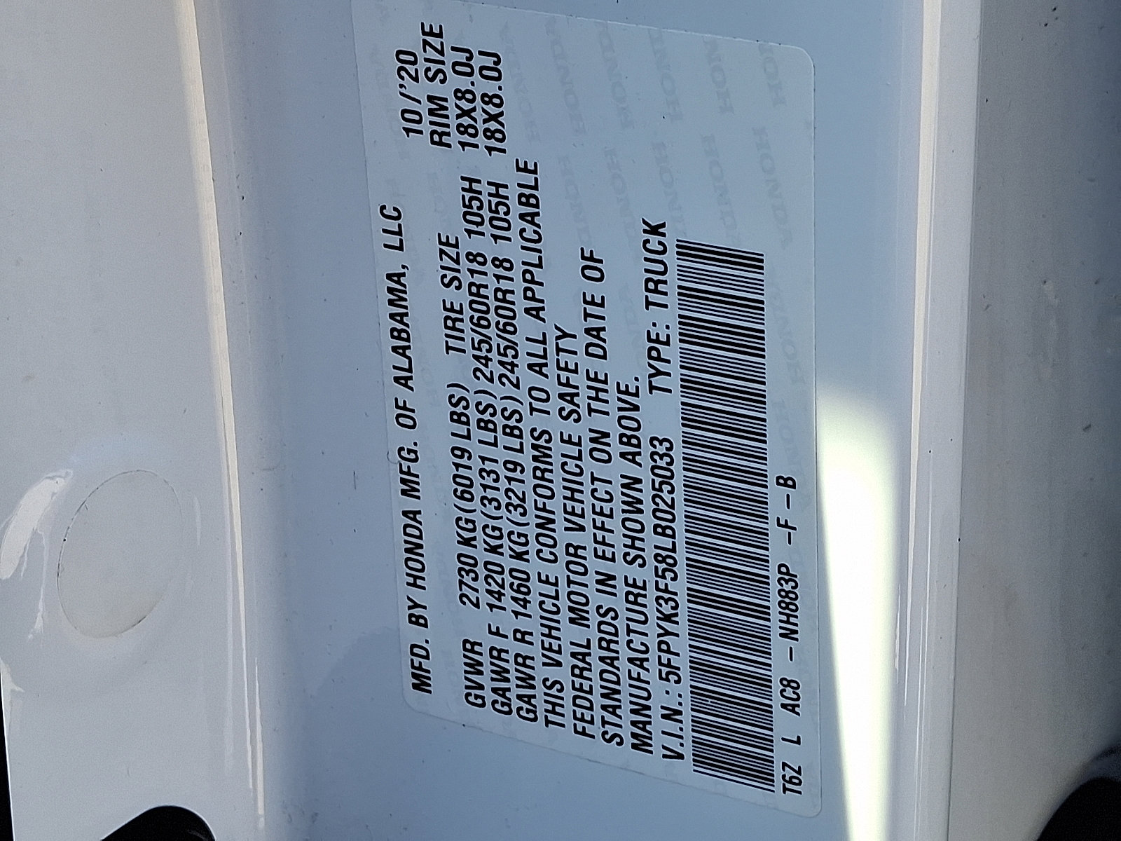 Used 2020 Honda Ridgeline RTL image 27