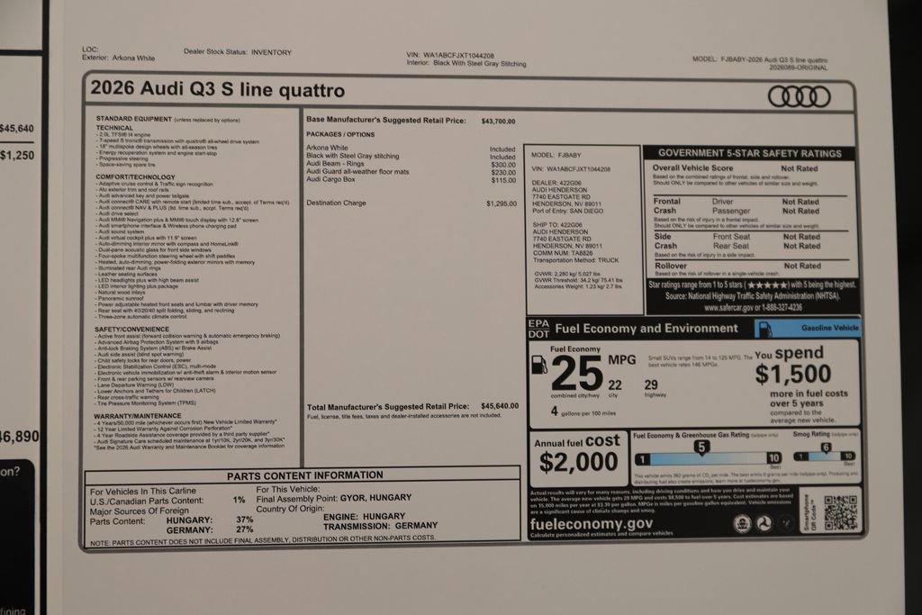 New 2026 Audi Q3 quattro 2.0T AWD/4WD image 31