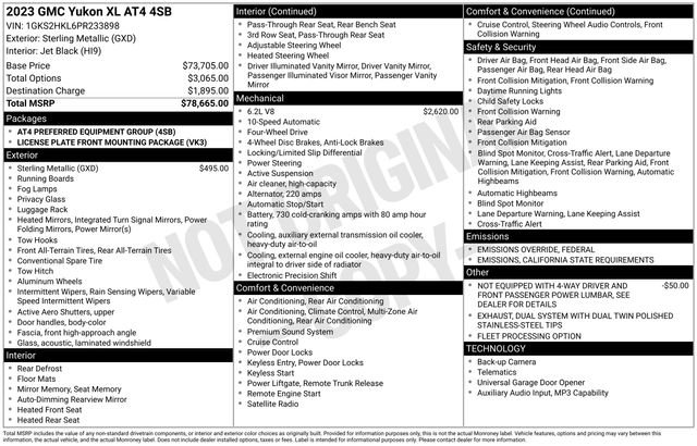 Used 2023 GMC Yukon XL AT4 image 29