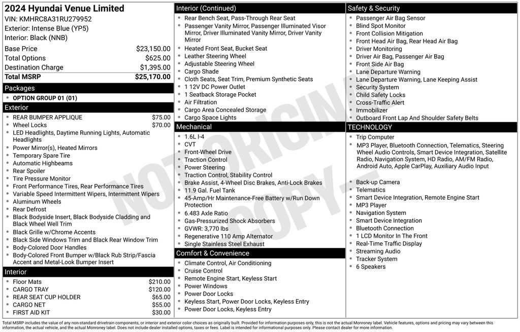 Certified 2024 Hyundai Venue Limited FWD image 7