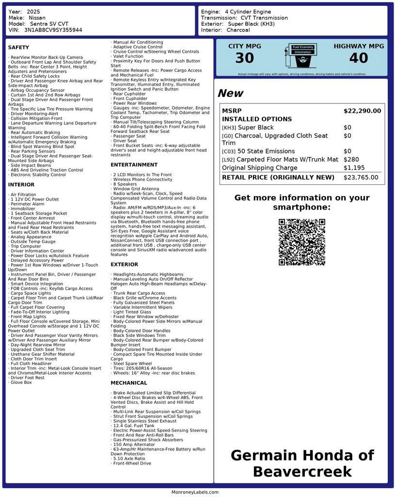 Used 2025 Nissan Sentra SV image 28