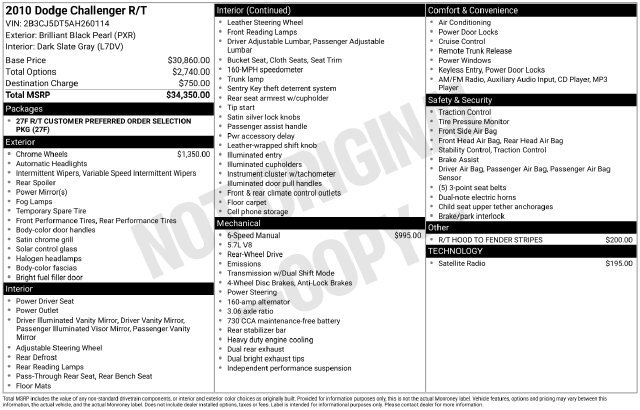 Used 2010 Dodge Challenger R/T RWD image 4