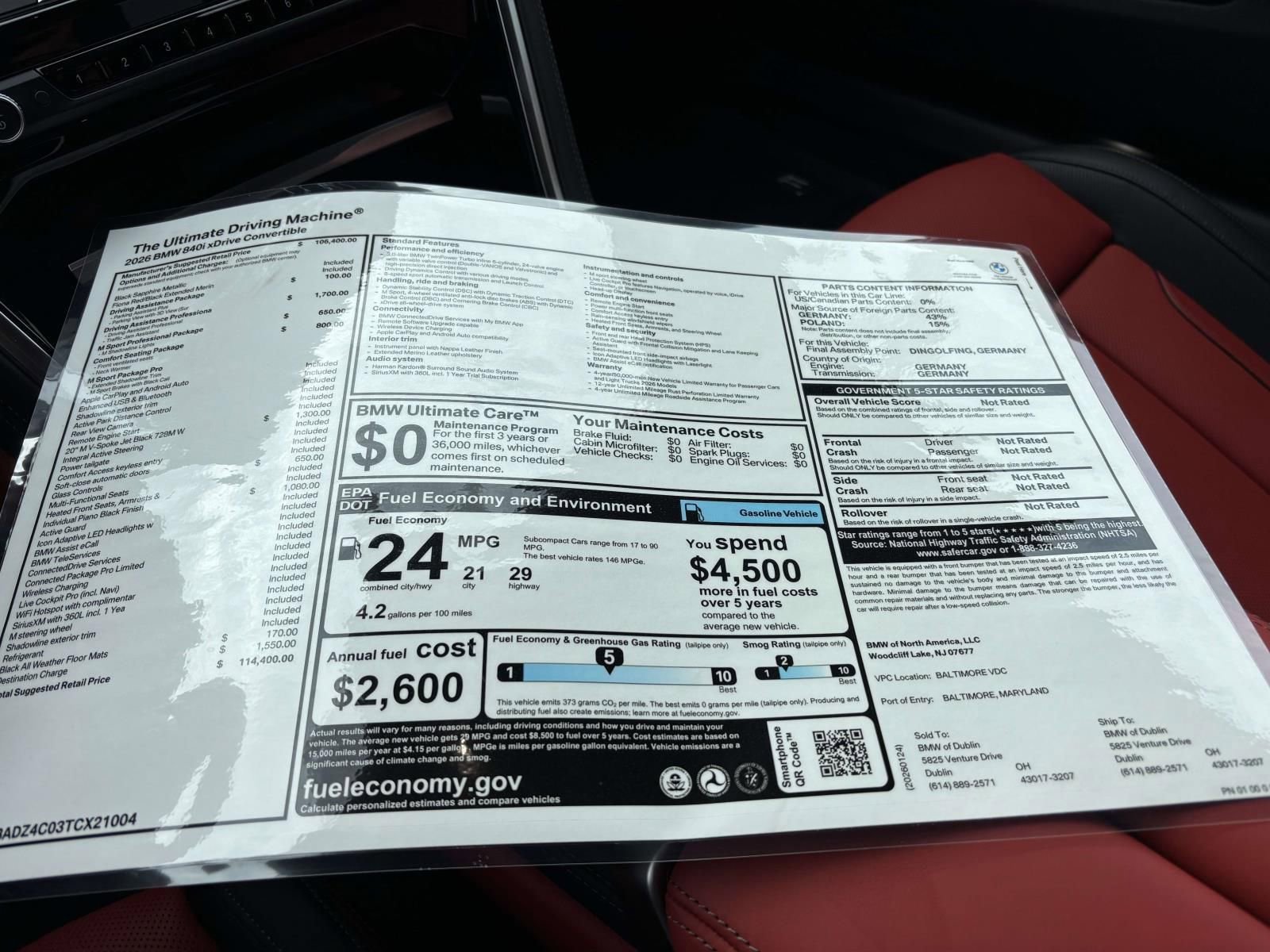 New 2026 BMW 840i xDrive Convertible image 25