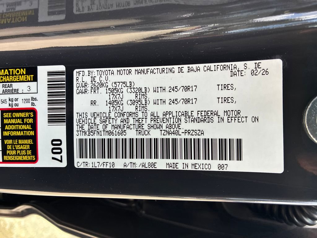 New 2026 Toyota Tacoma SR5 image 48