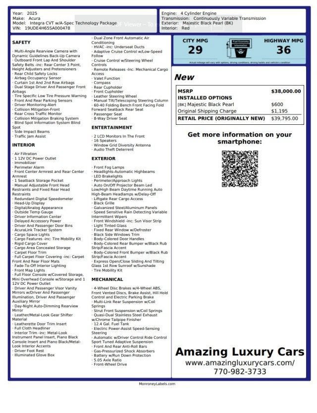 Used 2025 Acura Integra A-Spec w/ Technology Package FWD image 23