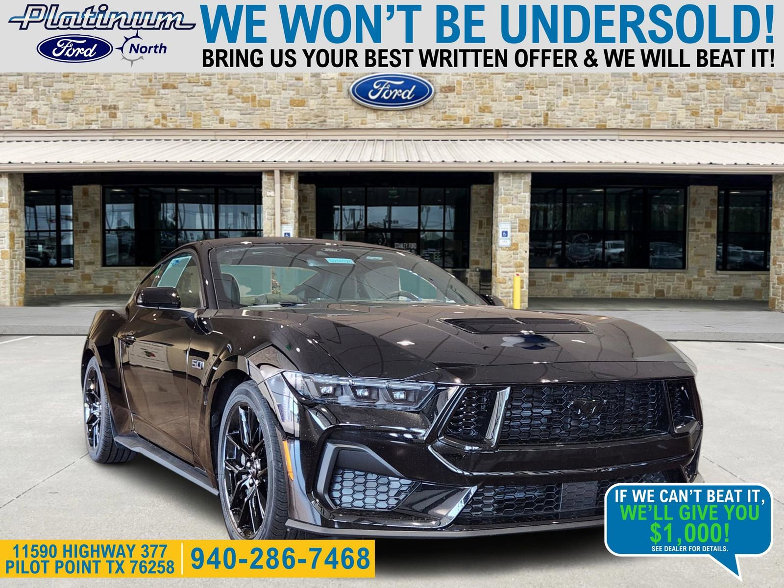 New 2025 Ford Mustang GT Premium w/ Mustang Nite Pony Package image 1