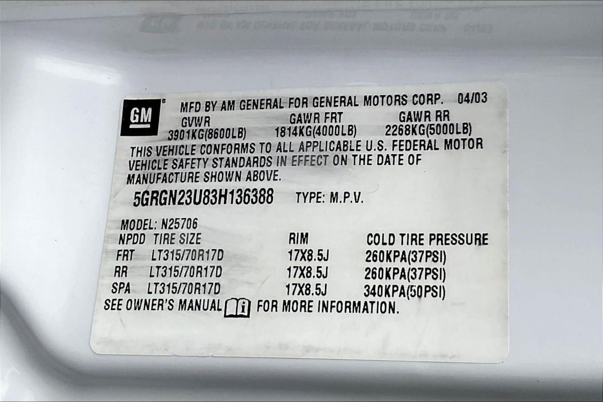 Used 2003 HUMMER H2 AWD/4WD image 18