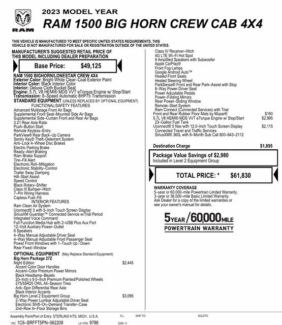 Used 2023 RAM 1500 Big Horn AWD/4WD image 4