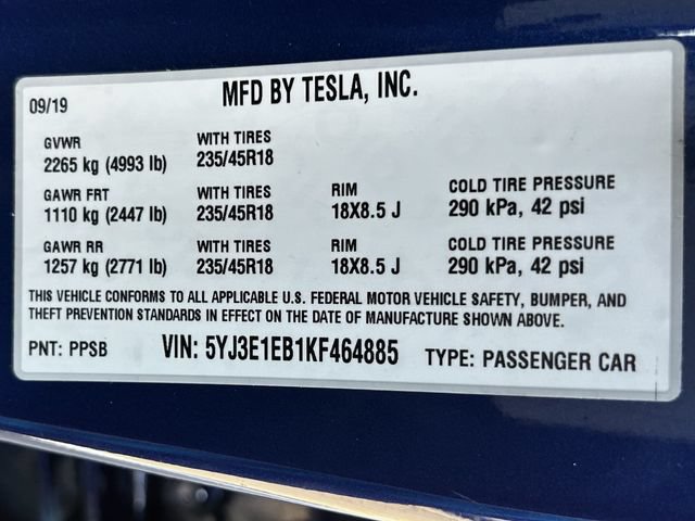 Used 2019 Tesla Model 3 Long Range AWD/4WD image 32