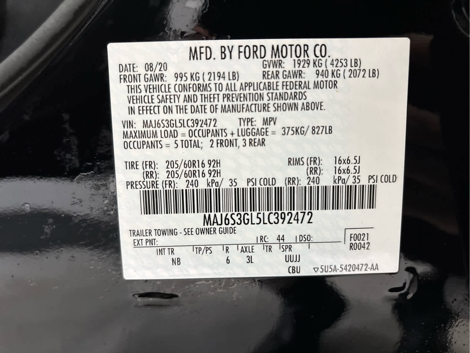 Used 2020 Ford EcoSport SE w/ SE Convenience Package image 12