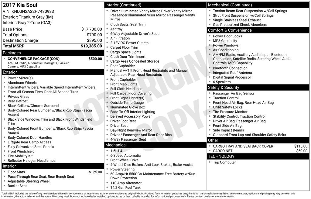 Used 2017 Kia Soul w/ Convenience Package image 6