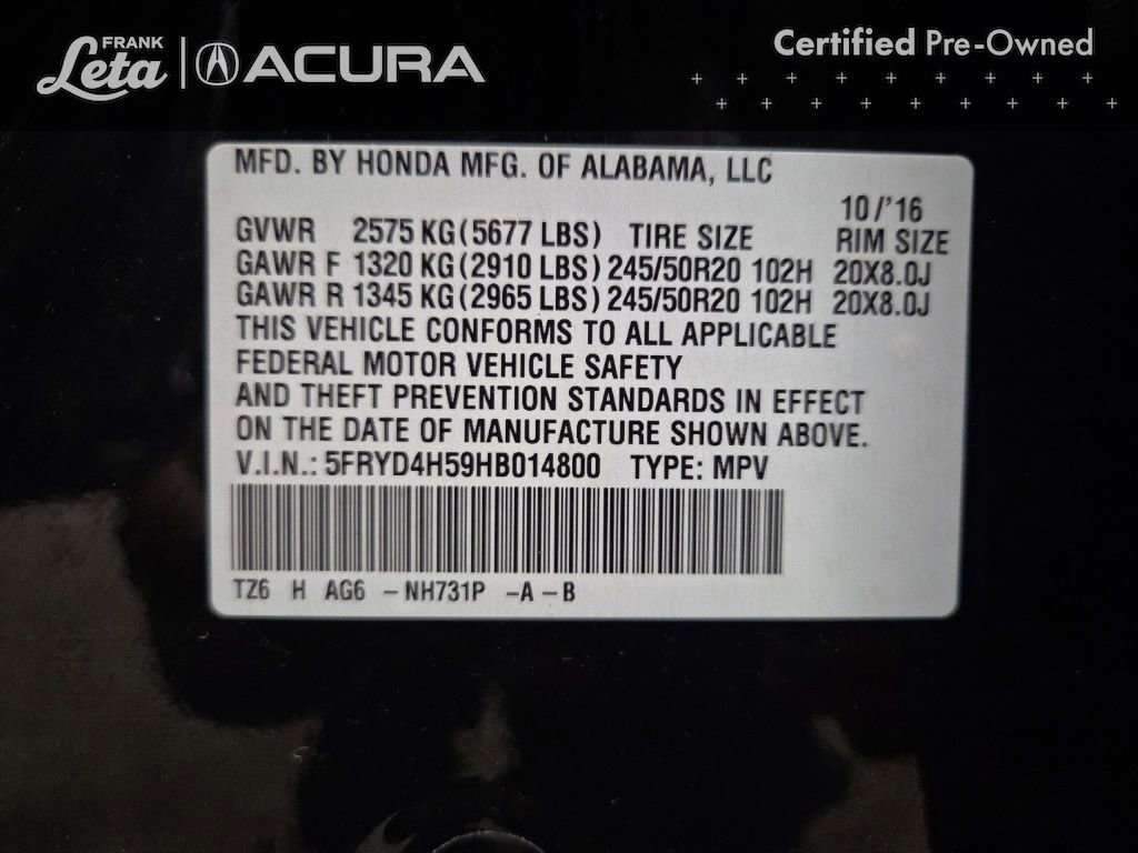 Used 2017 Acura MDX SH-AWD w/ Technology Package image 26