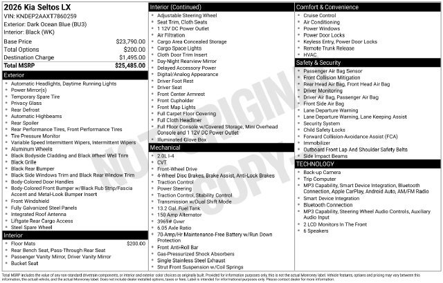 Used 2026 Kia Seltos LX FWD image 26