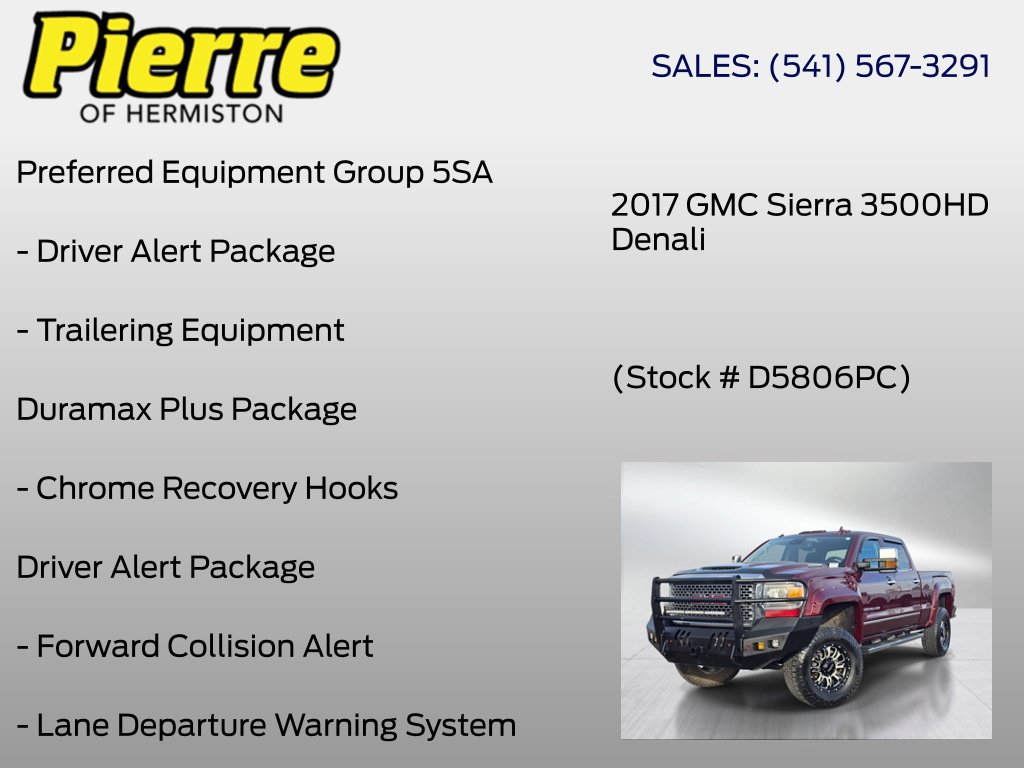 Used 2017 GMC Sierra 3500 Denali w/ Duramax Plus Package AWD/4WD image 36