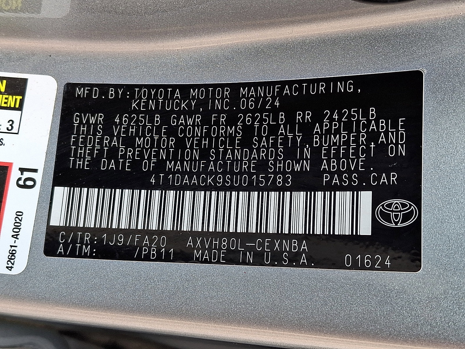 Certified 2025 Toyota Camry LE FWD image 27