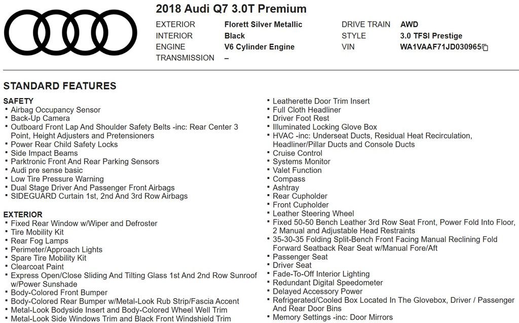 Used 2018 Audi Q7 3.0T Prestige w/ Prestige Package image 17