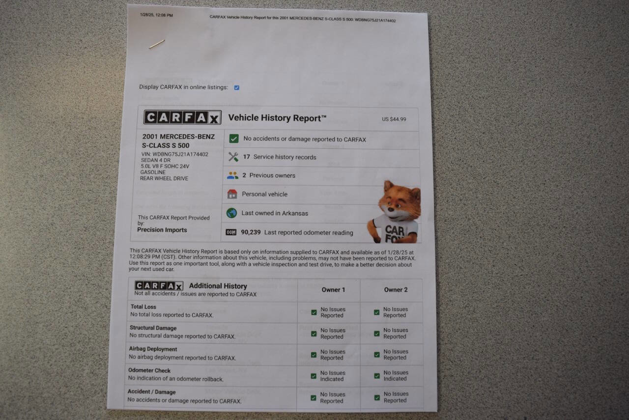 Used 2001 Mercedes-Benz S 500 image 75