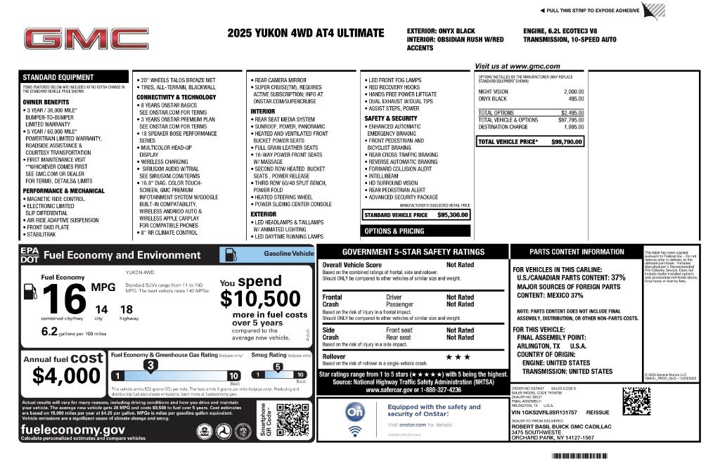 Certified 2025 GMC Yukon AT4 Ultimate AWD/4WD image 4