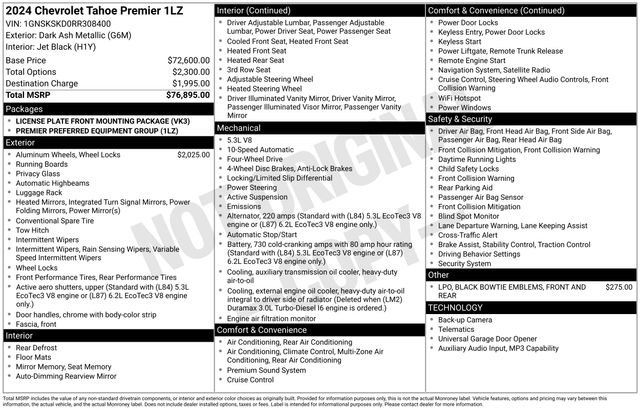 Certified 2024 Chevrolet Tahoe Premier AWD/4WD image 30