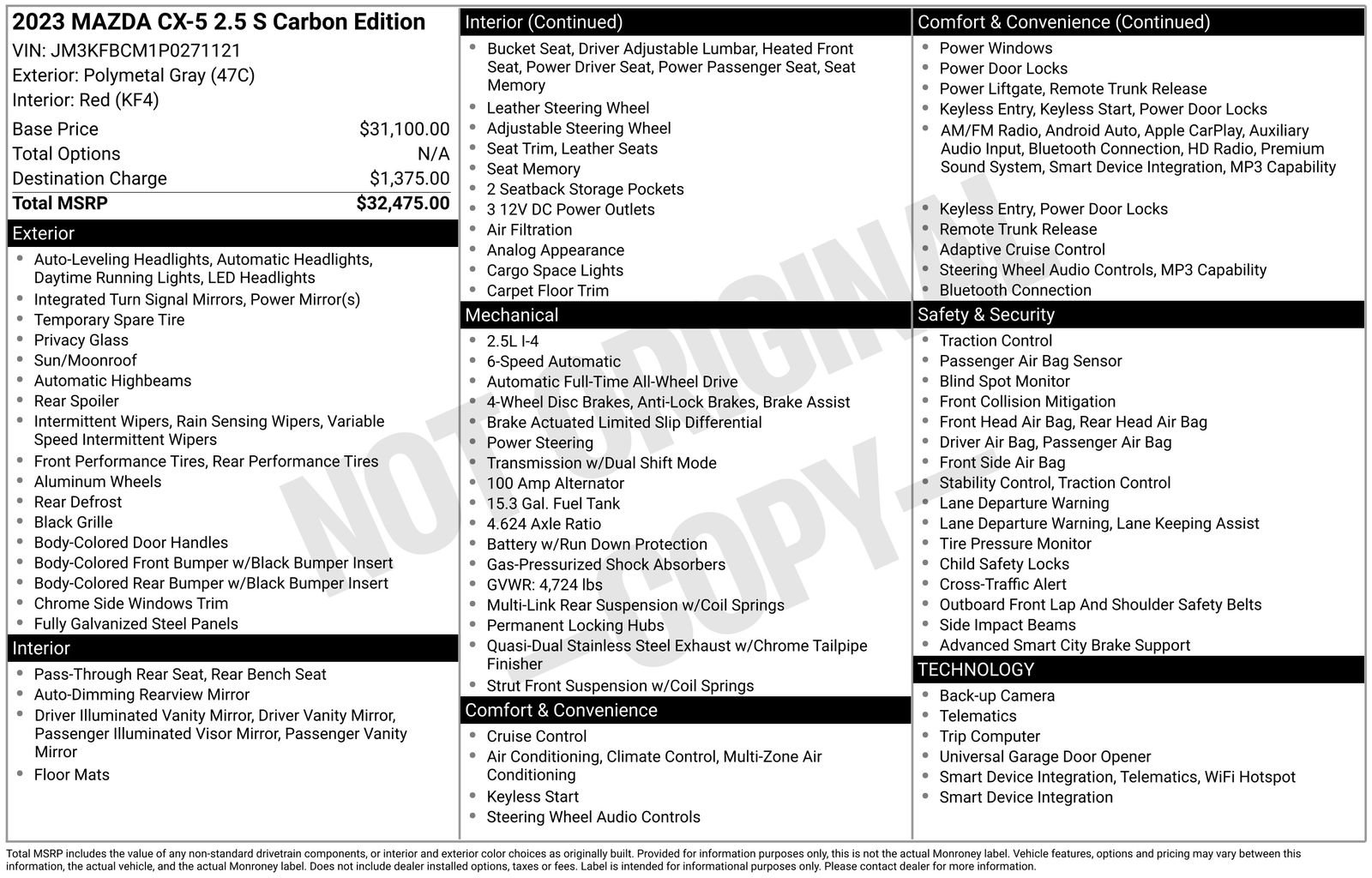 Used 2023 MAZDA CX-5 Carbon Edition AWD/4WD image 31