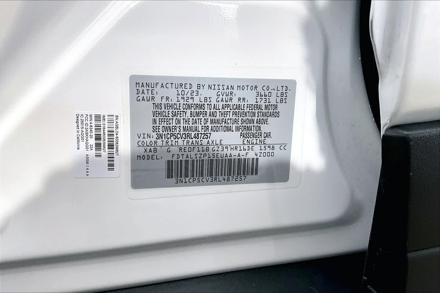 Certified 2024 Nissan Kicks SV w/ Interior Electronics Package FWD image 33