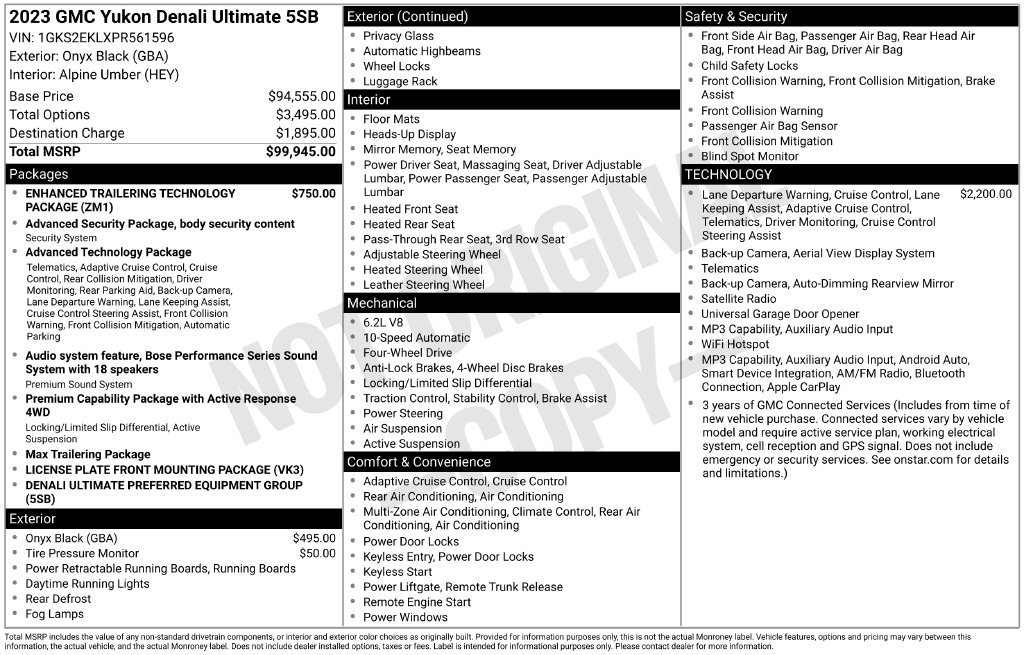 Certified 2023 GMC Yukon Denali Ultimate AWD/4WD image 5