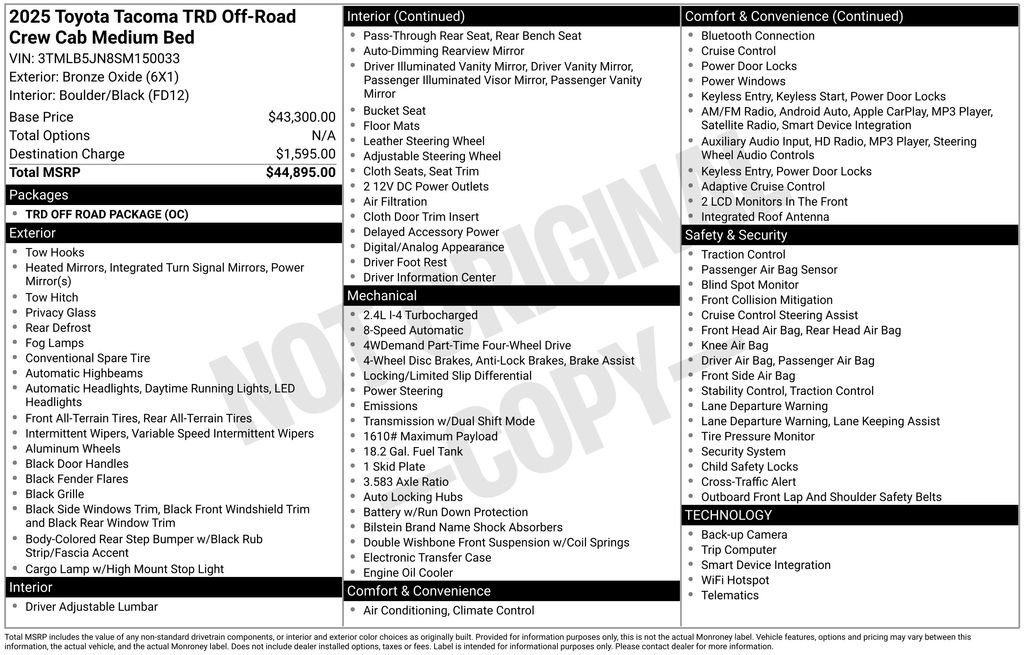 Used 2025 Toyota Tacoma TRD Off-Road image 9