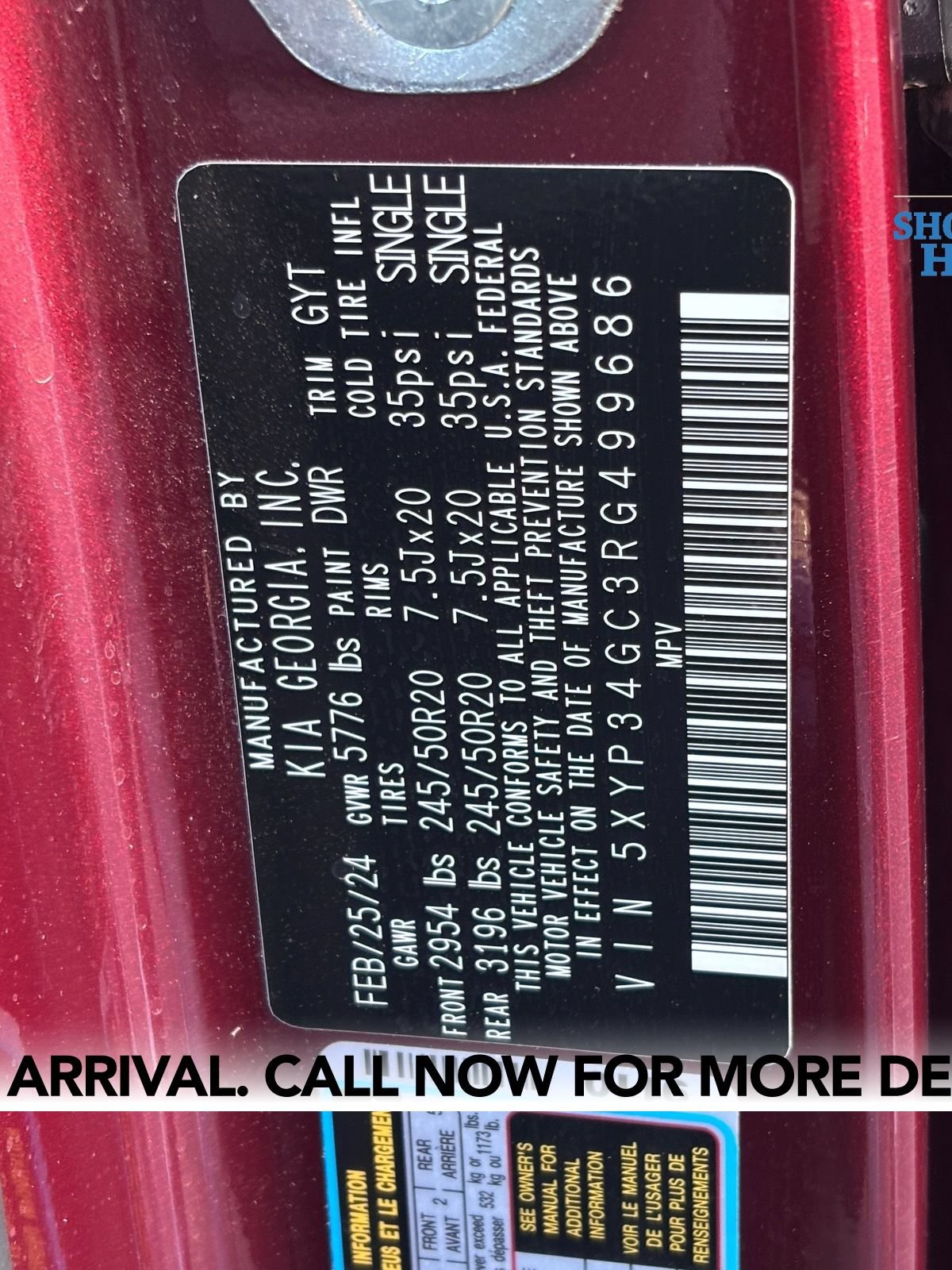 Used 2024 Kia Telluride EX w/ EX Captain's Chair Package FWD image 14