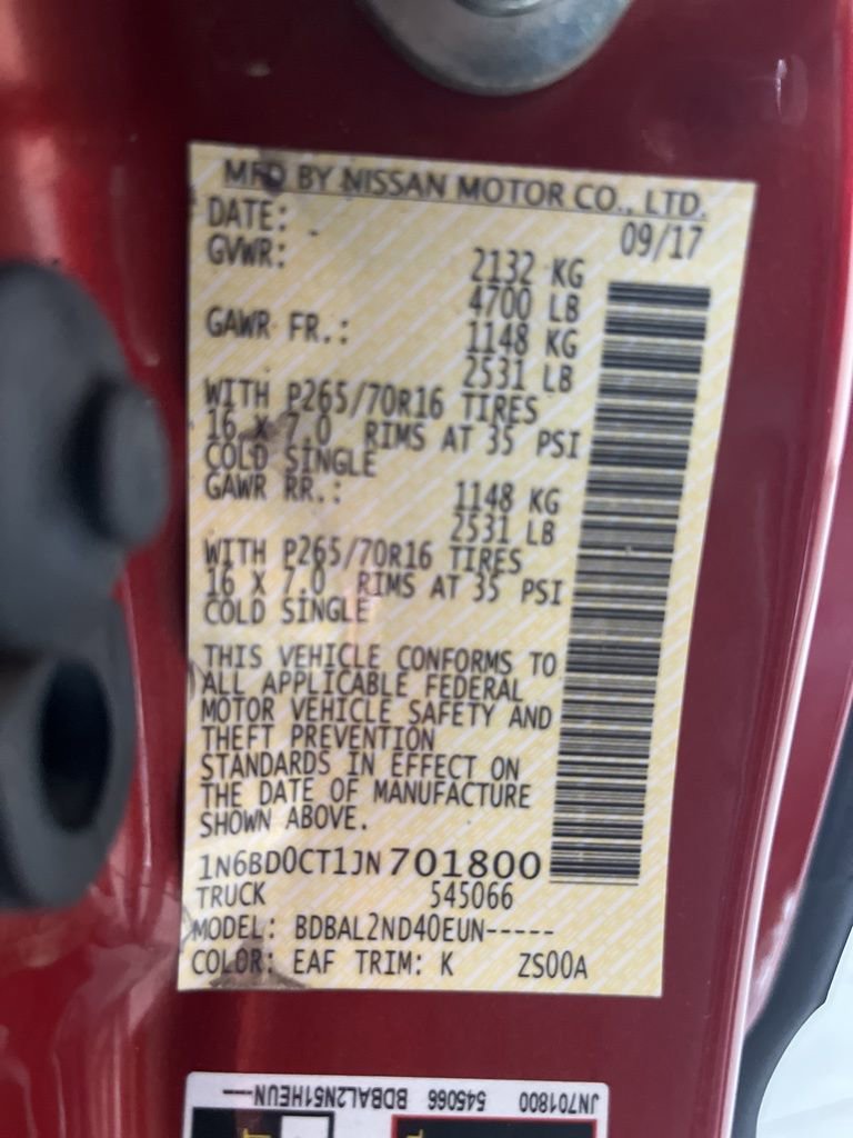 Used 2018 Nissan Frontier SV image 66