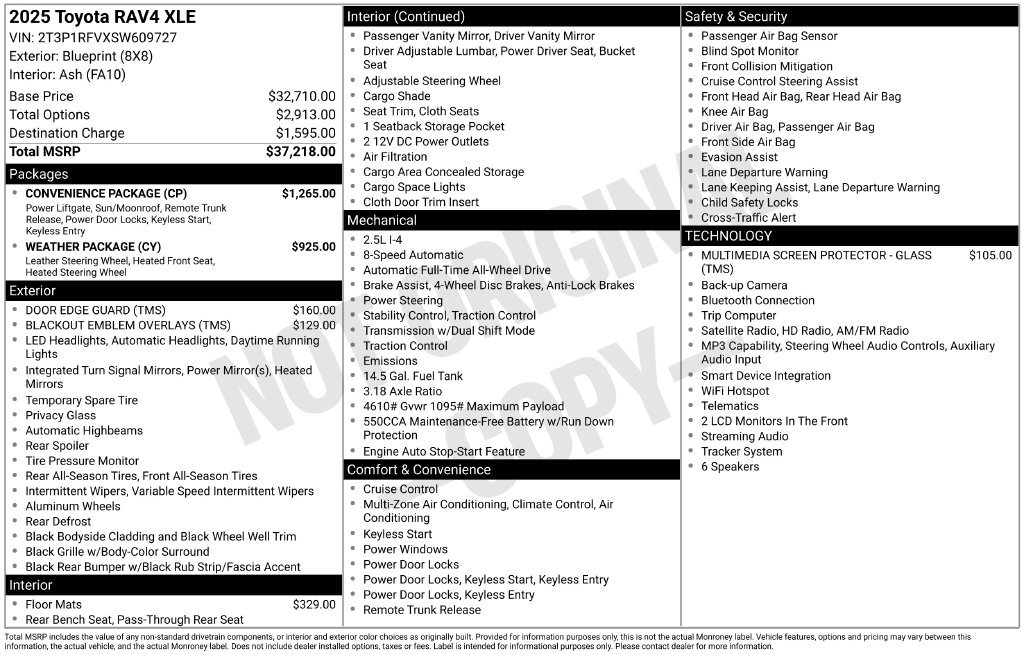 Certified 2025 Toyota RAV4 XLE w/ Convenience Package AWD/4WD image 27