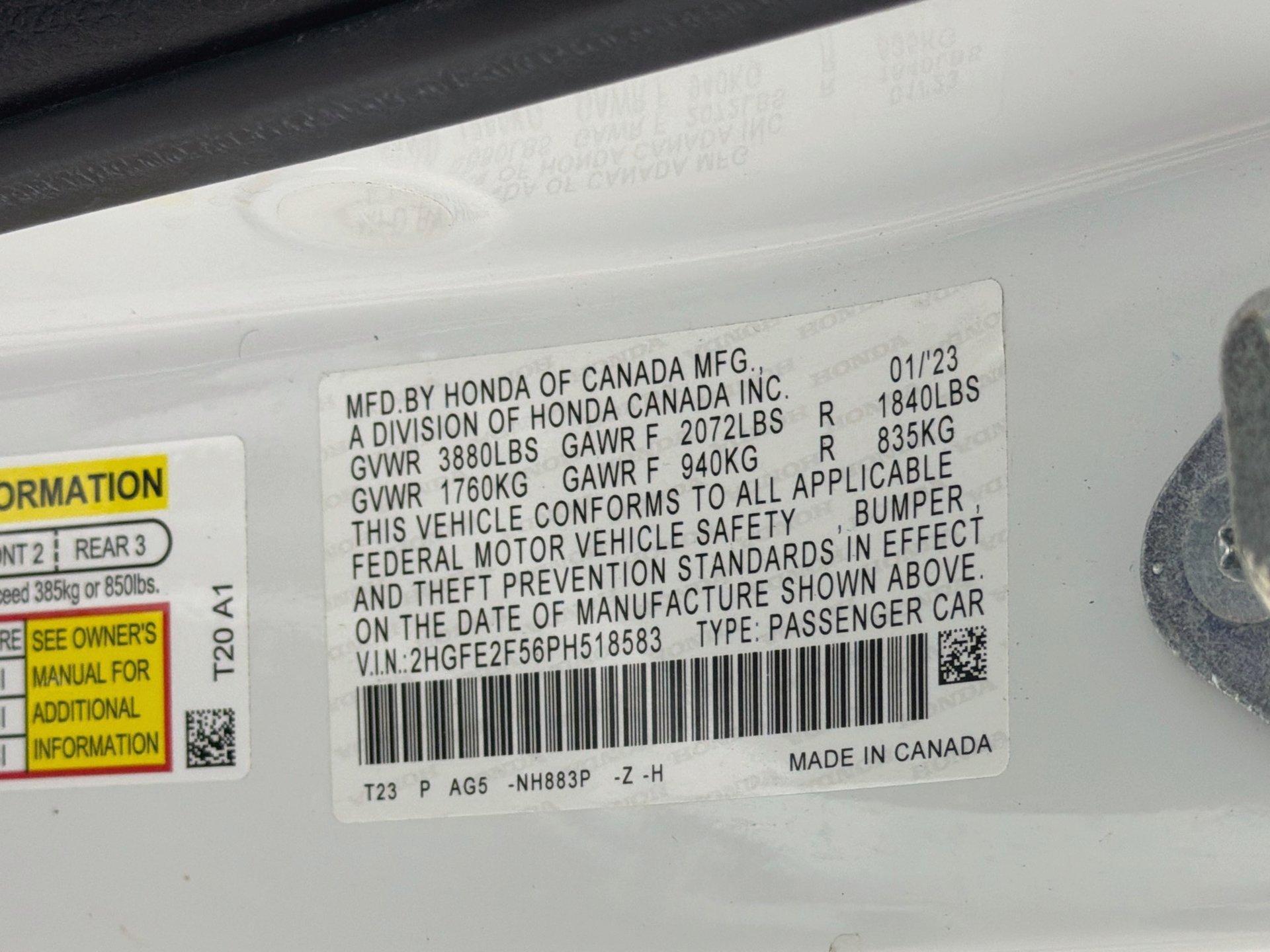 Used 2023 Honda Civic Sport image 40