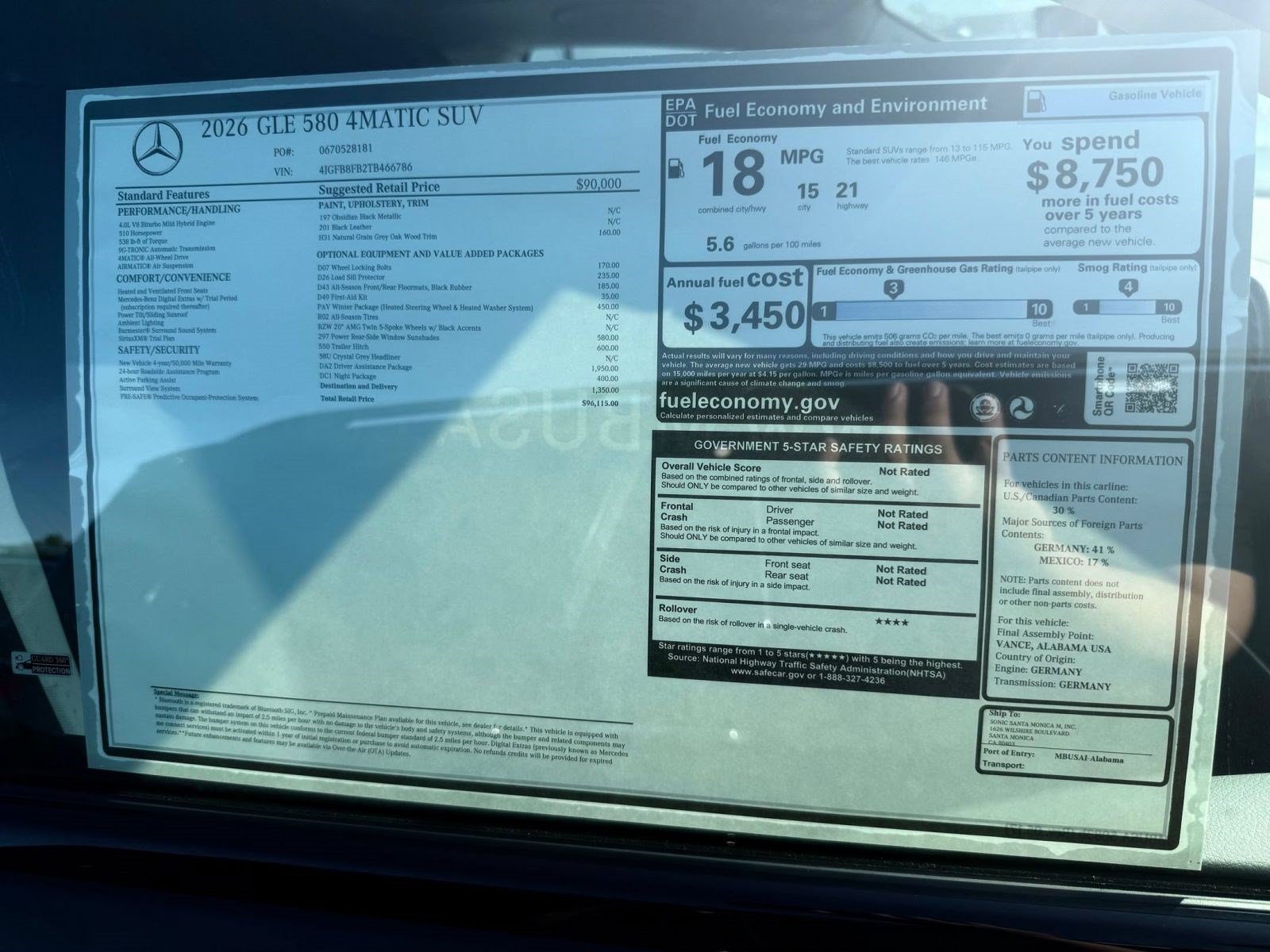 New 2026 Mercedes-Benz GLE 580 4MATIC image 33