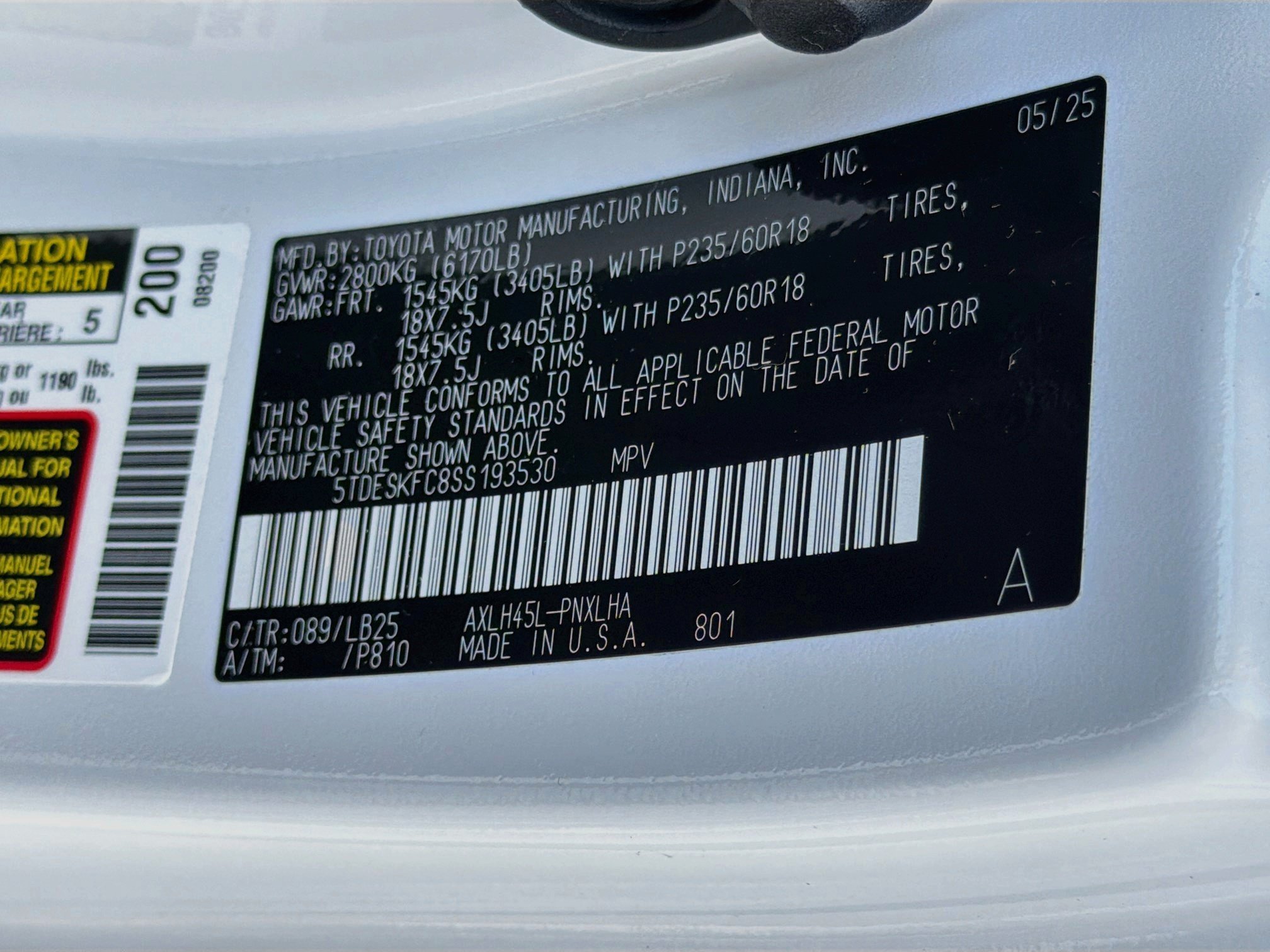 Used 2025 Toyota Sienna Platinum AWD/4WD image 43