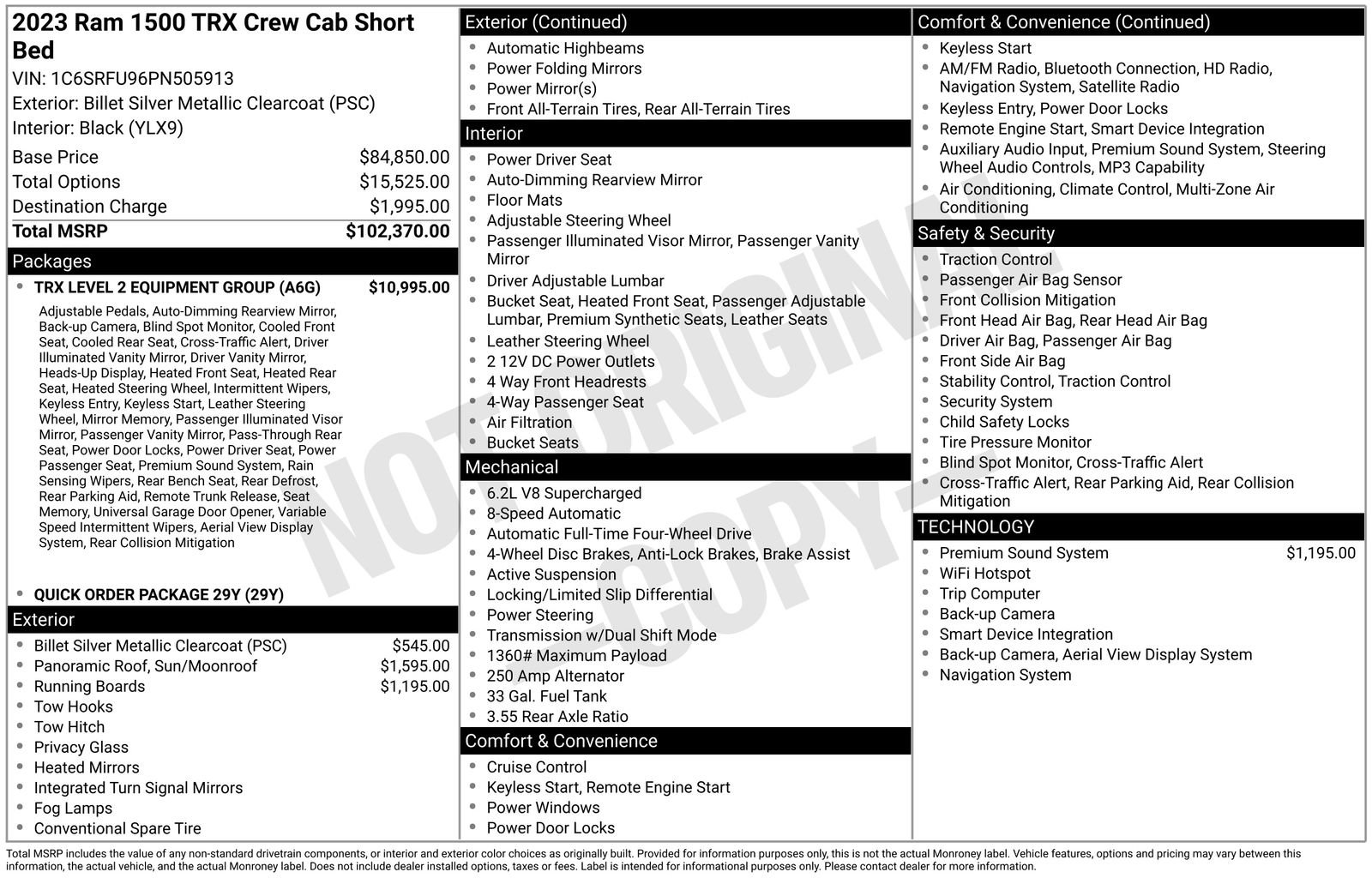 Used 2023 RAM 1500 TRX w/ TRX Level 2 Equipment Group image 21