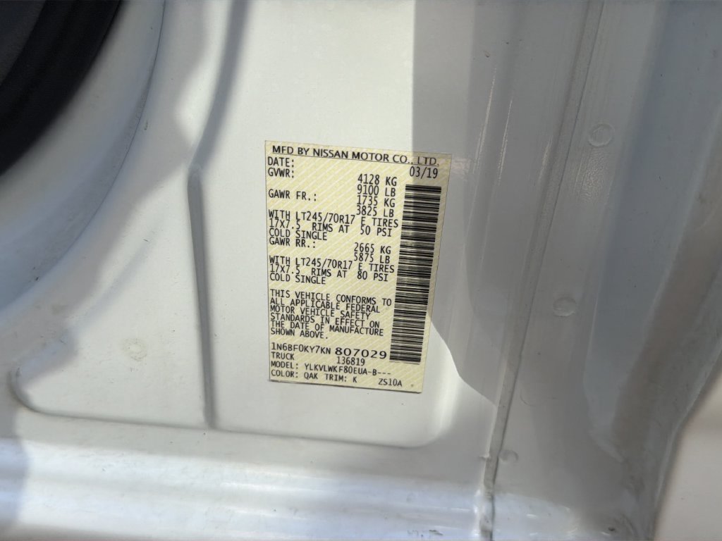 Used 2019 Nissan NV 2500 S RWD image 5