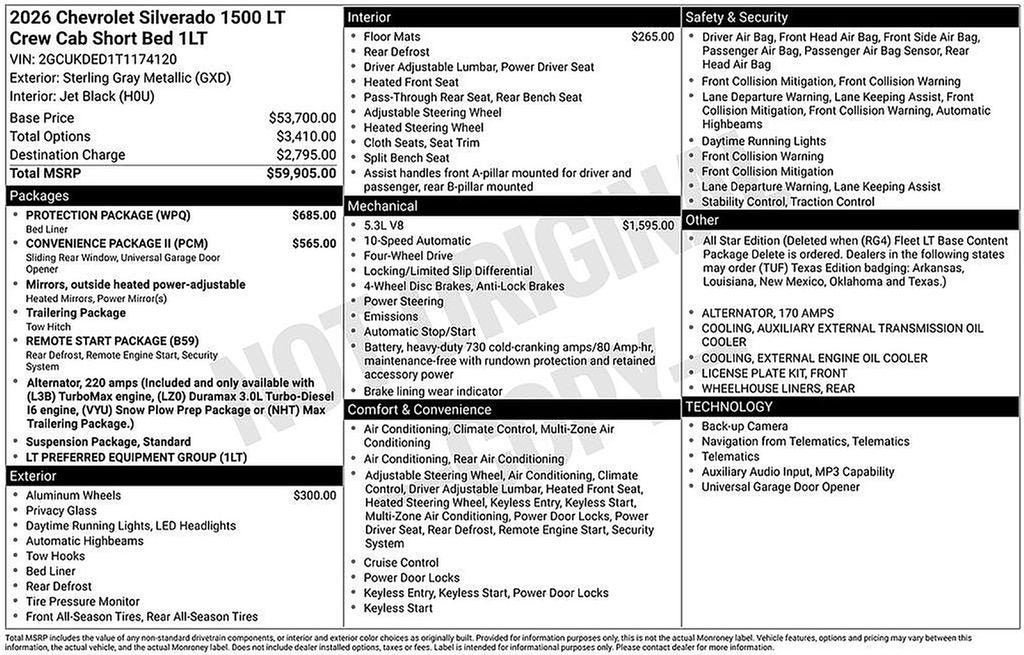 New 2026 Chevrolet Silverado 1500 LT w/ Protection Package AWD/4WD image 7