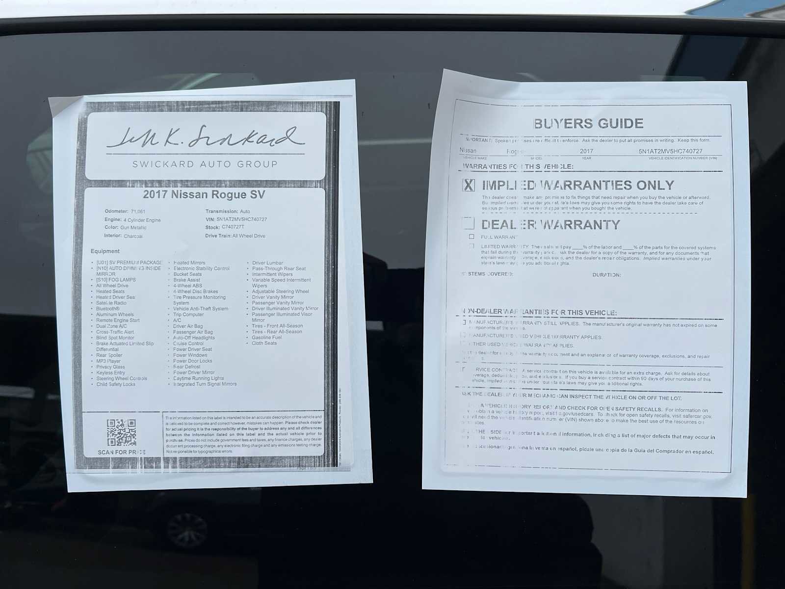 Used 2017 Nissan Rogue SV w/ SV Premium Package image 42