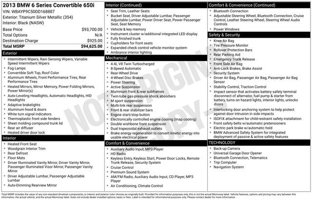 Used 2013 BMW 650i 650i image 2