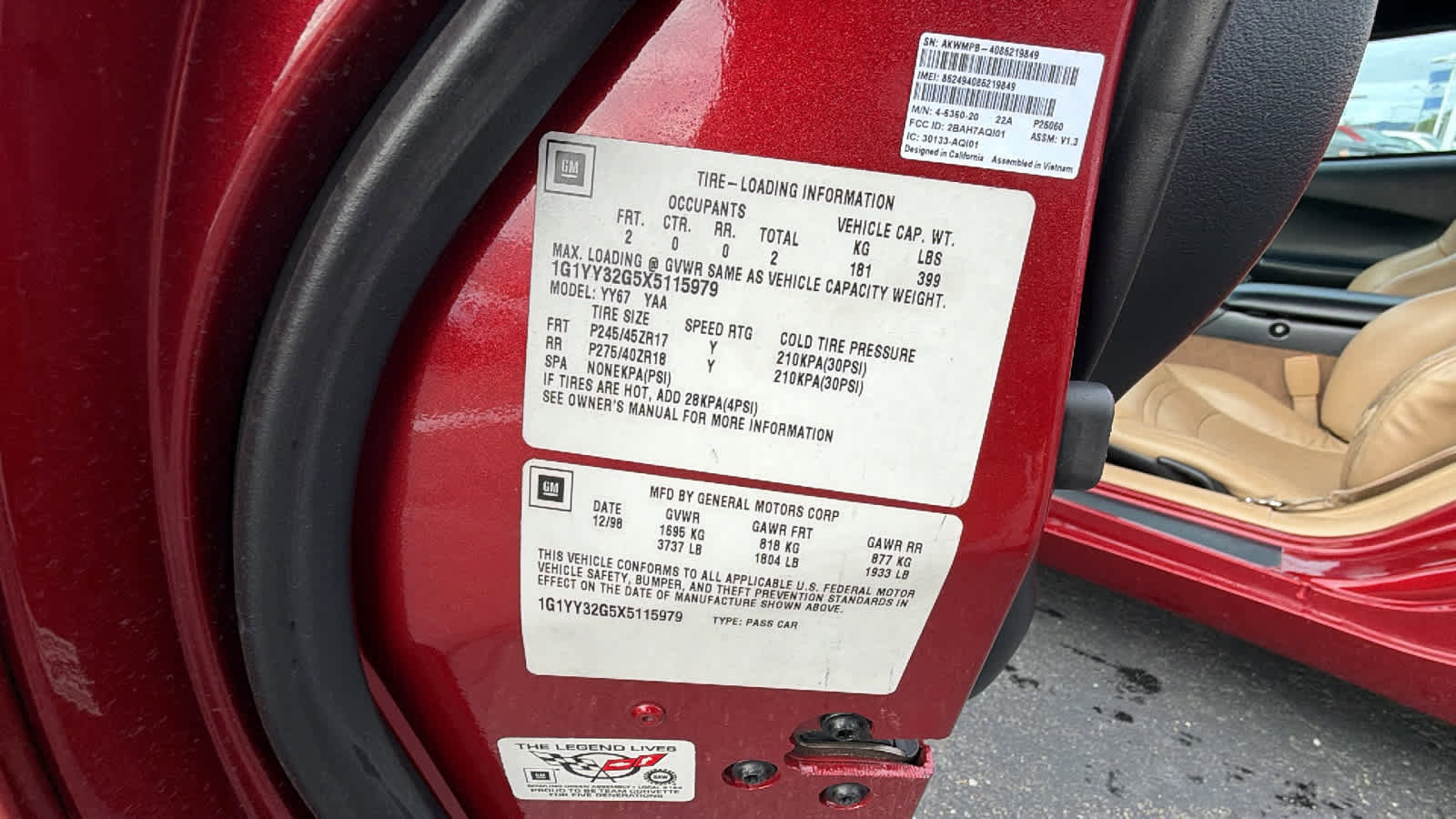 Used 1999 Chevrolet Corvette Convertible w/ Memory Pkg image 29