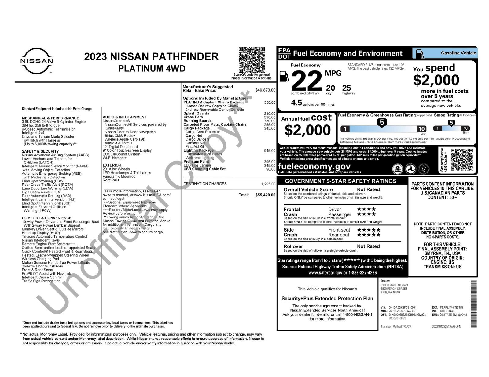 Used 2023 Nissan Pathfinder Platinum w/ Lighting Package (N93) AWD/4WD image 43