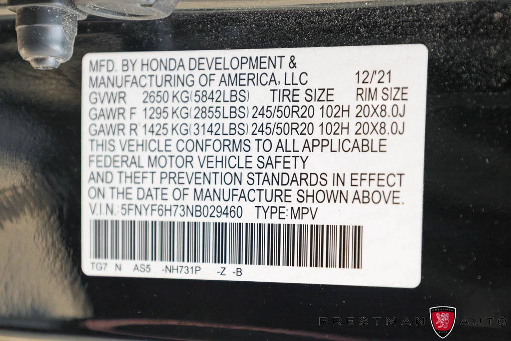 Used 2022 Honda Pilot Black Edition image 50