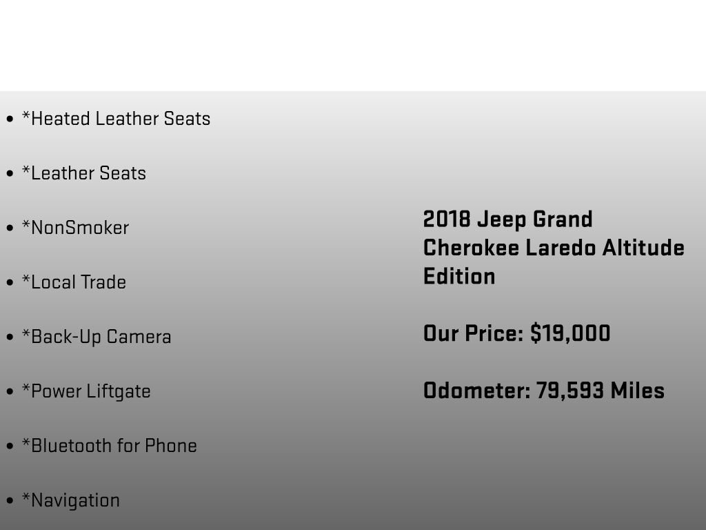 Used 2018 Jeep Grand Cherokee Altitude AWD/4WD image 30