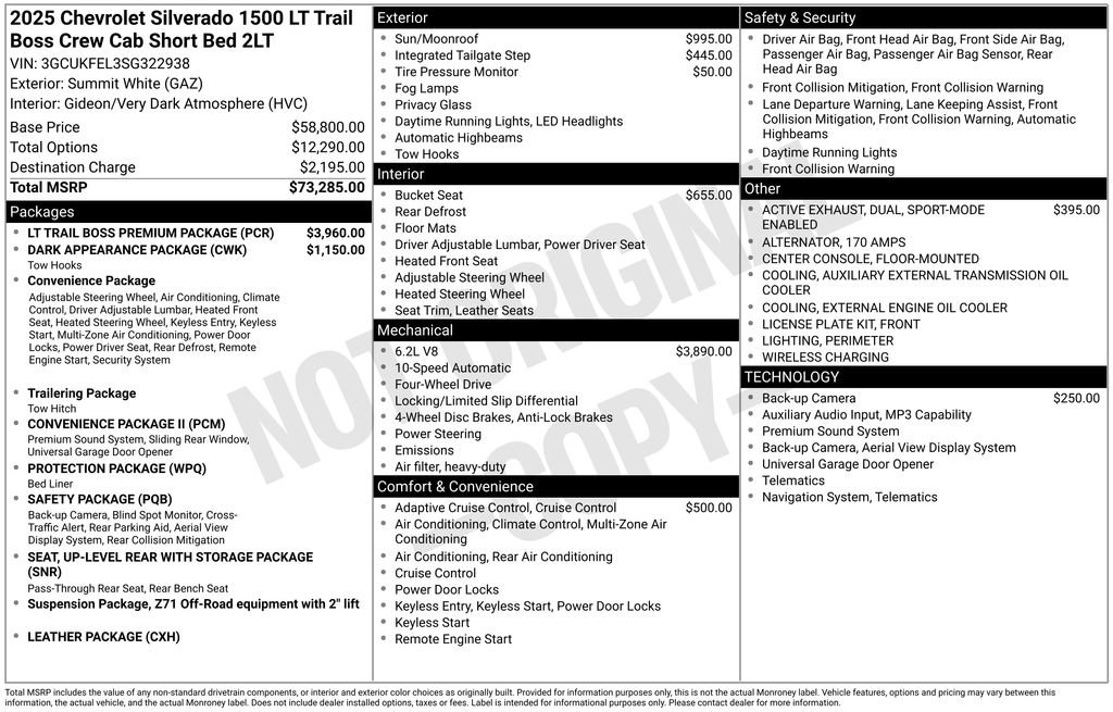 Used 2025 Chevrolet Silverado 1500 LT Trail Boss w/ LT Trail Boss Premium Package AWD/4WD image 59