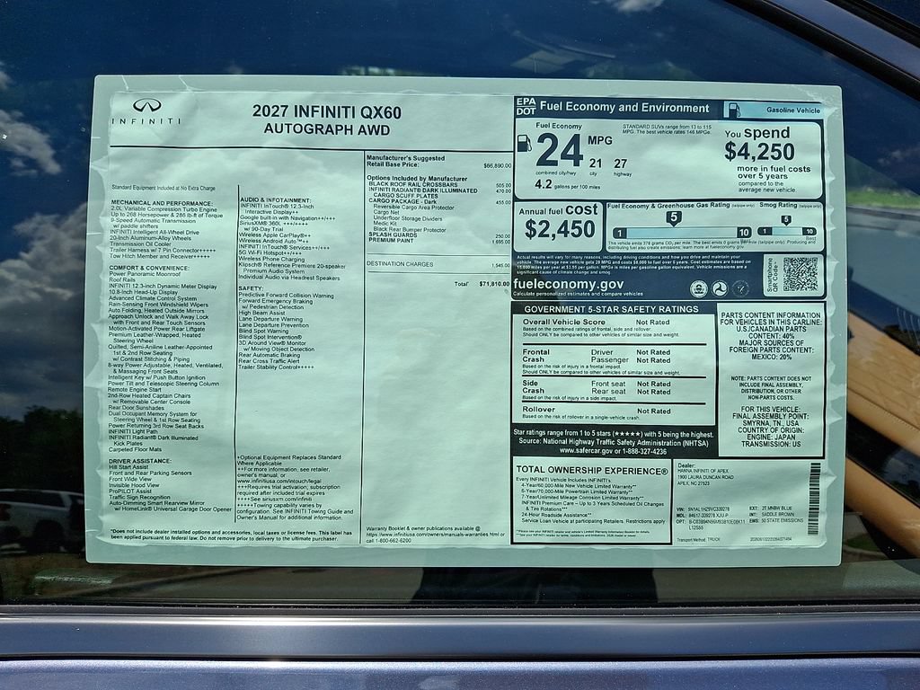 New 2027 INFINITI QX60 Autograph AWD/4WD image 19