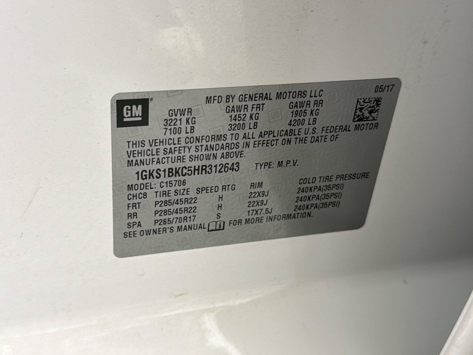 Used 2017 GMC Yukon SLT w/ Premium Edition RWD image 37
