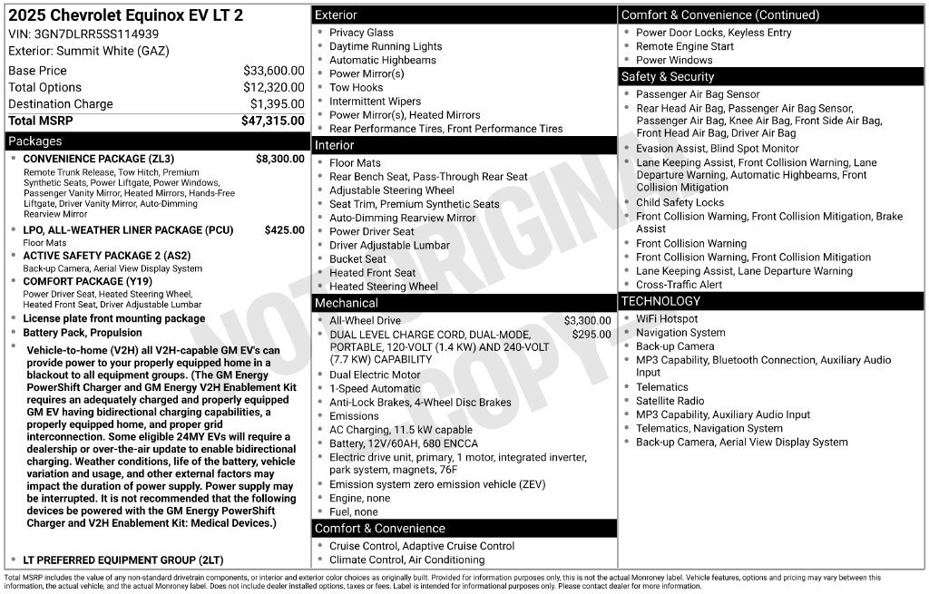 Certified 2025 Chevrolet Equinox EV LT w/ Convenience Package AWD/4WD image 10