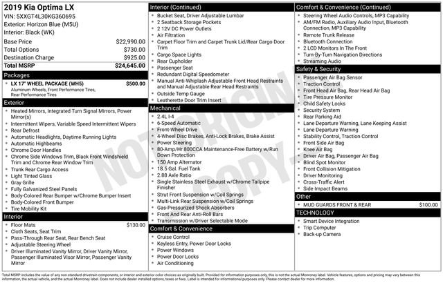 Used 2019 Kia Optima LX w/ LX 17" Wheel Package image 33